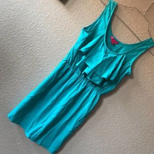 Blue dress with ruffles